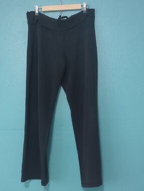 Lucy Black Wide-Leg Ponte Pants